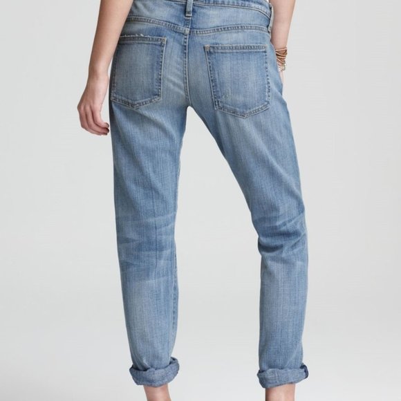Current/Elliott Embroidered Rolled Jeans - Picture 3 of 6